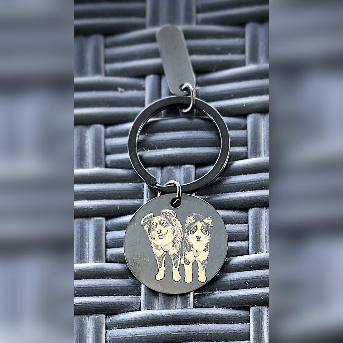 Custom pet photo keychain